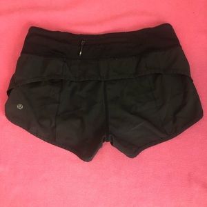 Black Lululemon running shorts